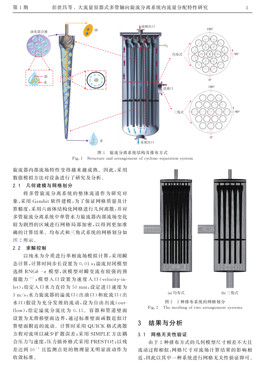 大流量容器式多管轴向旋流分离系统内流量分配特性研究.pdf_第3页