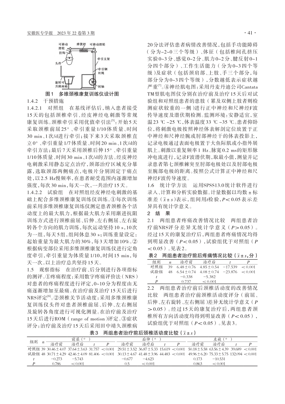 多维颈椎康复训练仪对神经根型颈椎病的临床疗效研究_任凯.pdf_第2页