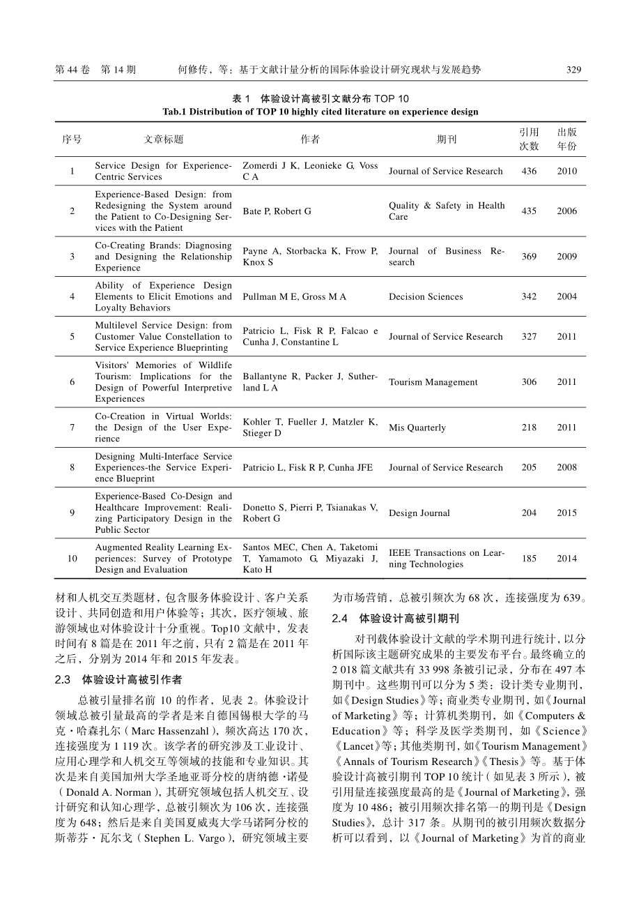 基于文献计量分析的国际体验设计研究现状与发展趋势_何修传.pdf_第3页