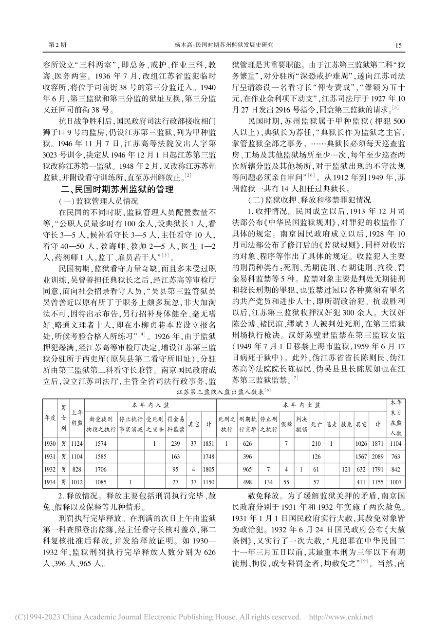 民国时期苏州监狱发展史研究_杨木高.pdf_第2页