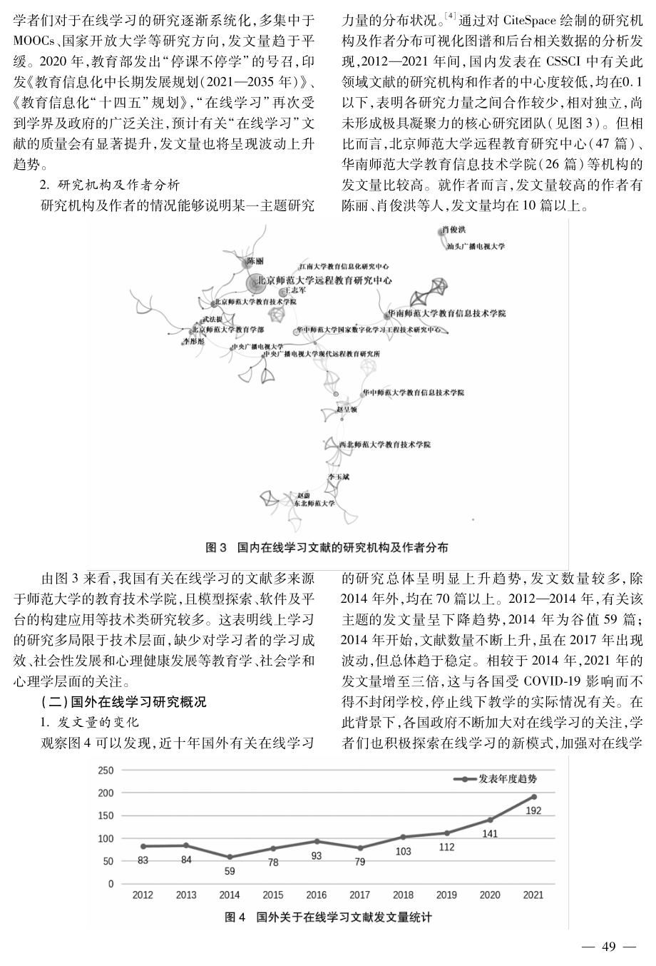 近十年国内外在线学习研究综述——基于CiteSpace的可视化分析.pdf_第3页