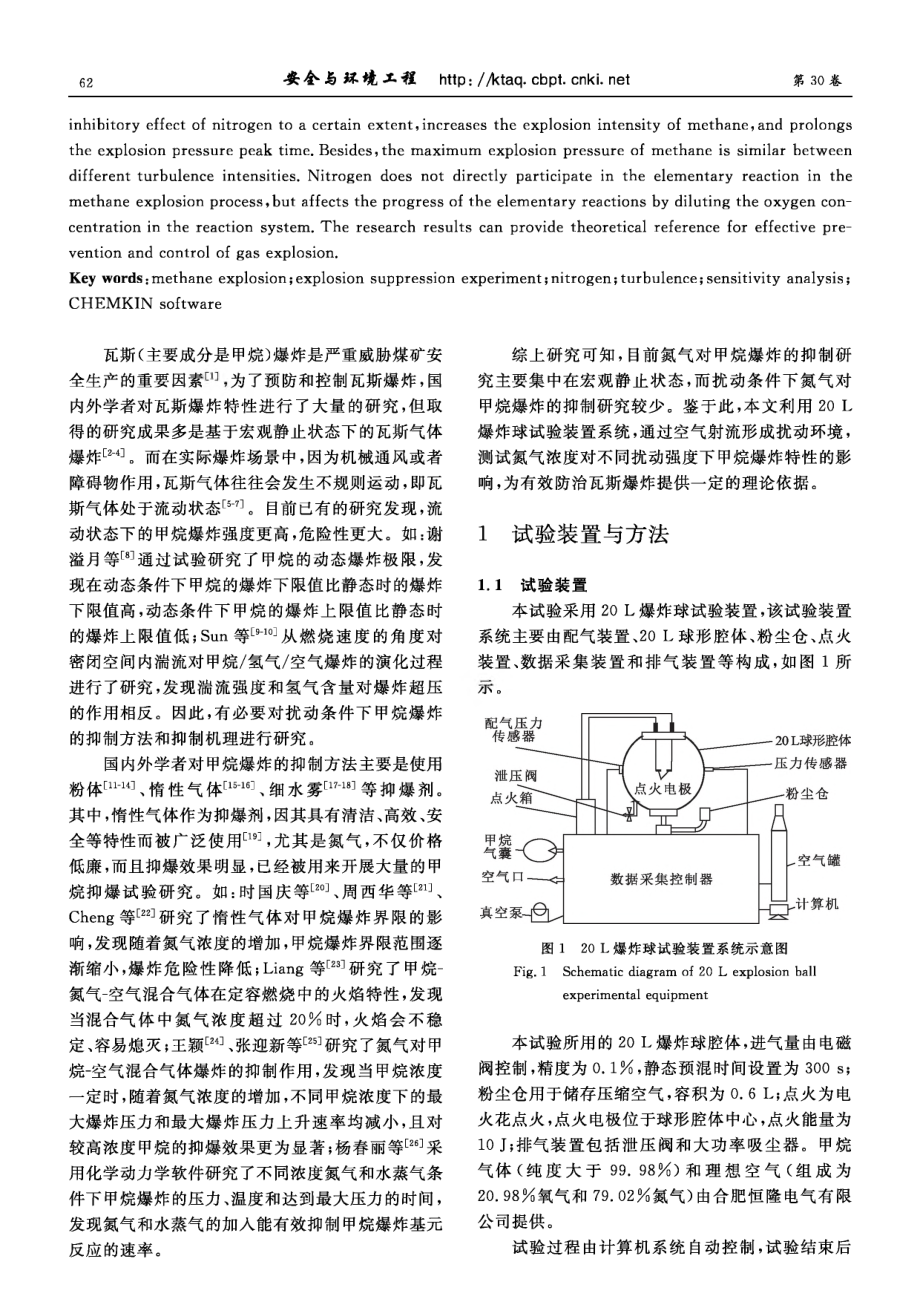 氮气浓度对扰动条件下甲烷爆炸特性的影响.pdf_第2页