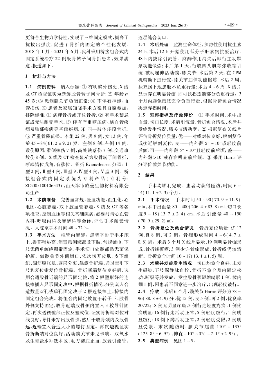 桥接组合式内固定系统治疗股骨转子间骨折_戴厚杰.pdf_第2页