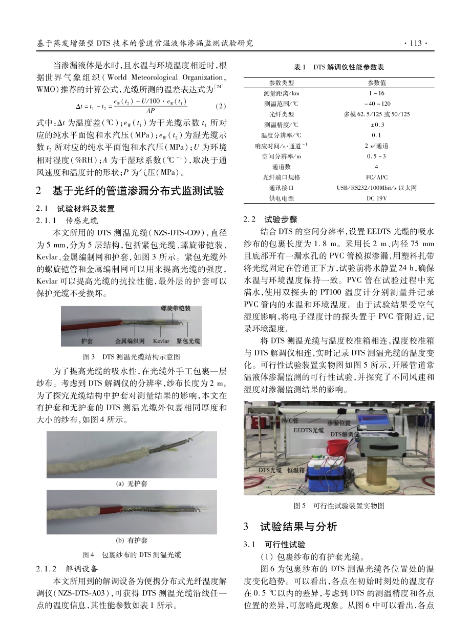 基于蒸发增强型DTS技术的管道常温液体渗漏监测试验研究.pdf_第3页