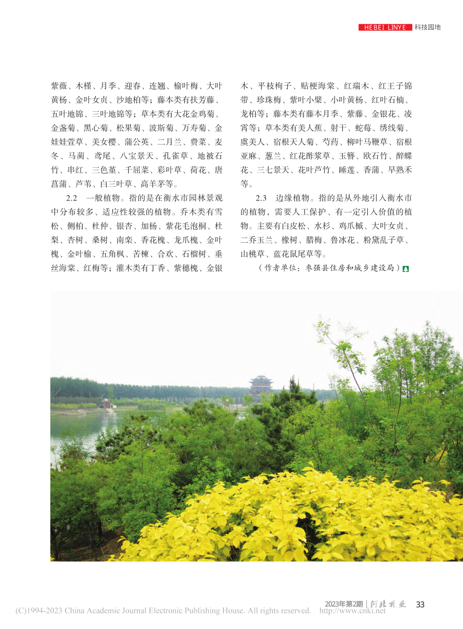 浅谈衡水市园林景观设计中植物选择_闫文莉.pdf_第2页