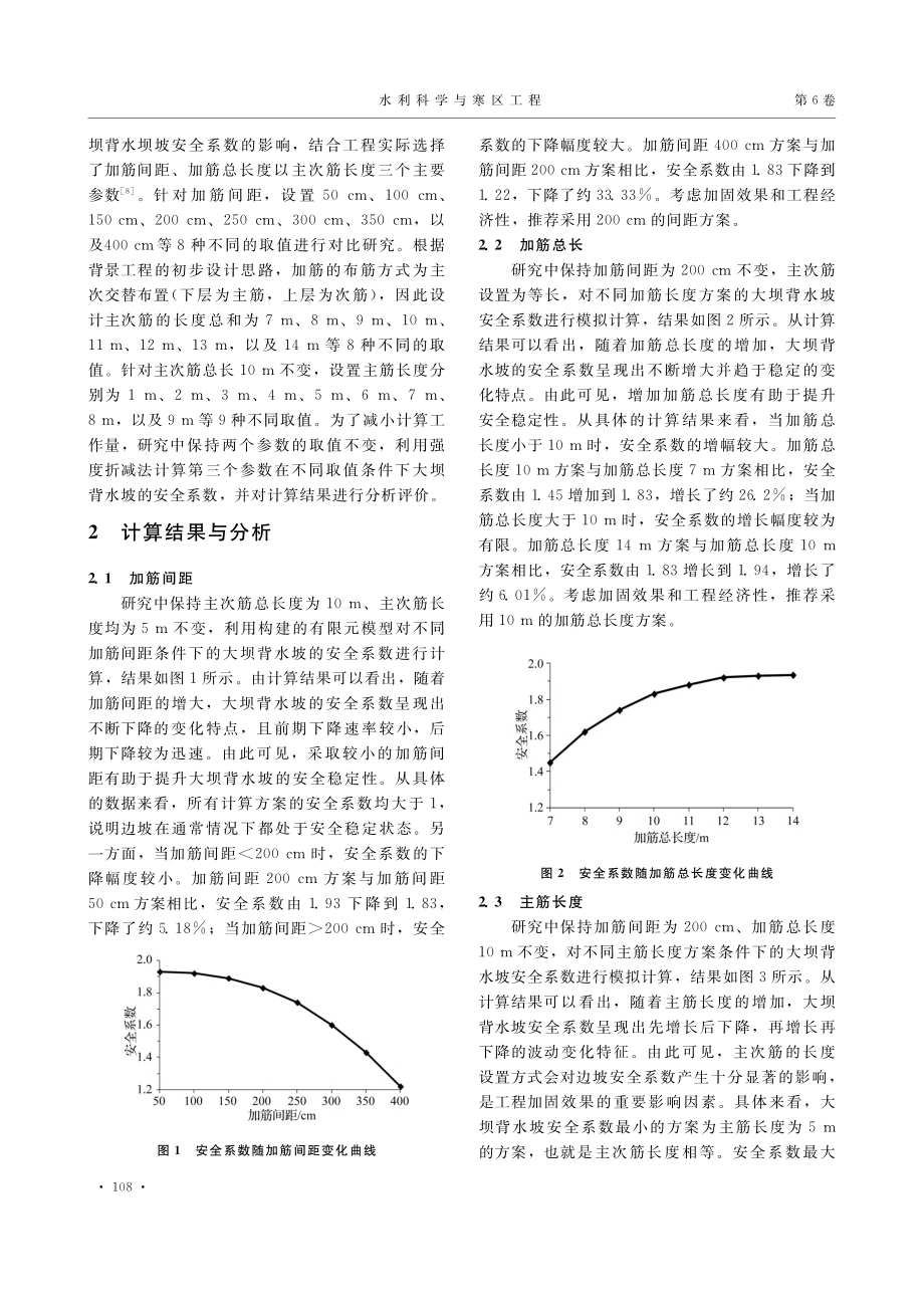 加筋参数对加筋土大坝背水坝坡安全系数影响的研究_孙中光.pdf_第2页