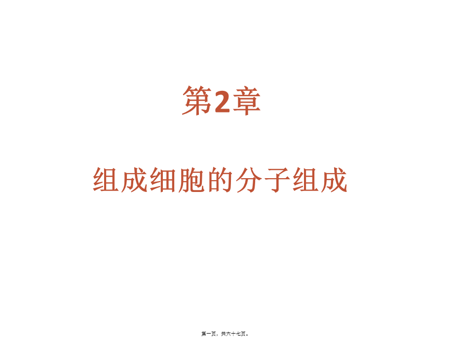 一轮复习第二章细胞的分子组成ppt.pptx_第1页