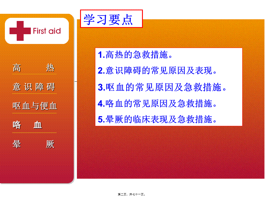 4.高热、意识障碍、呕血与便血.pptx_第2页