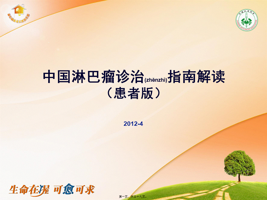 2022年医学专题—淋巴瘤中国指南解读(患者版).pptx_第1页