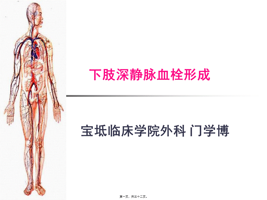 下肢深静脉血栓讲课.pptx_第1页