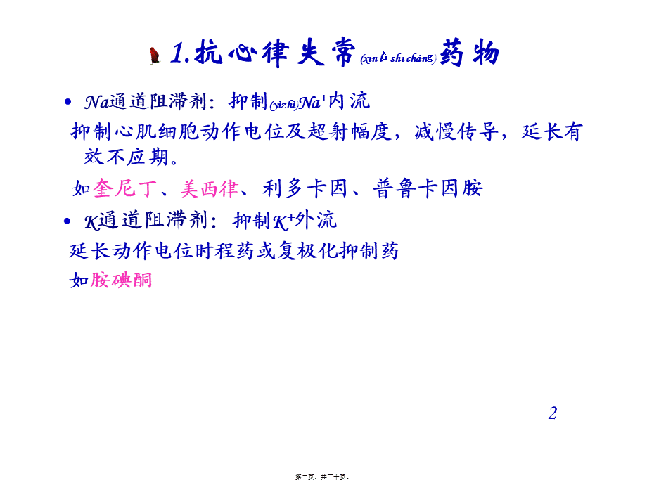 2022年医学专题—第十二章抗心律失常抗心绞痛强心药.ppt_第2页