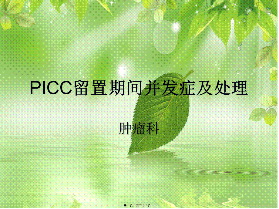 PICC-留置期间并发症.pptx_第1页