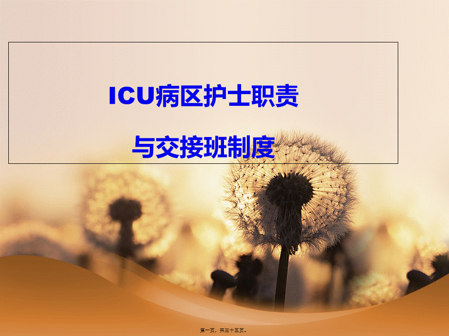 ICU病区交接班程序.pptx_第1页