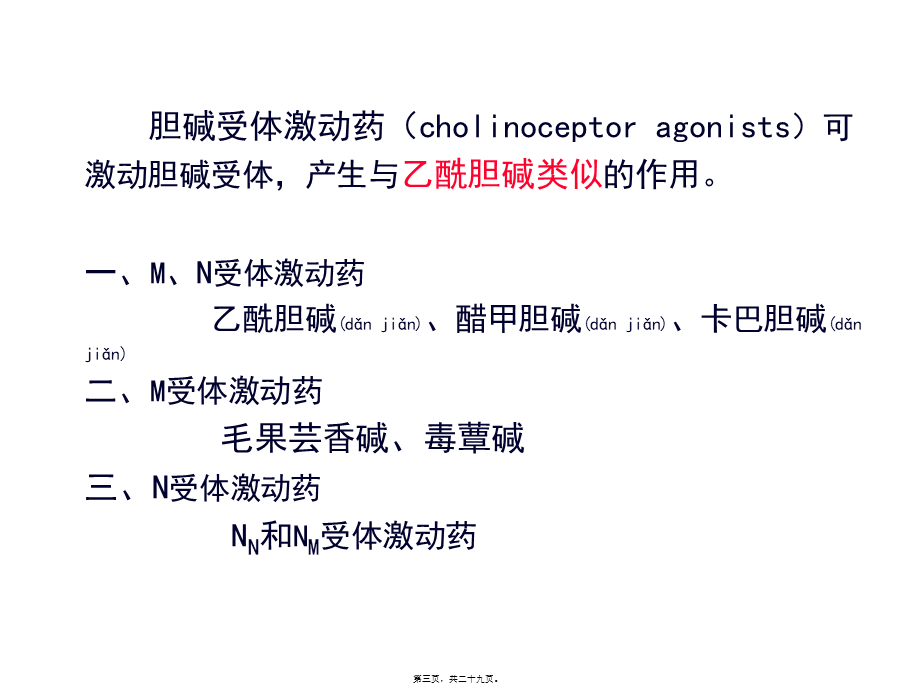 2022年医学专题—第章-胆碱受体激动药和阻断药.ppt_第3页