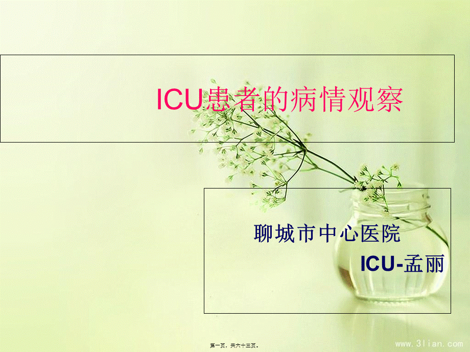 ICU患者病情观察.pptx_第1页