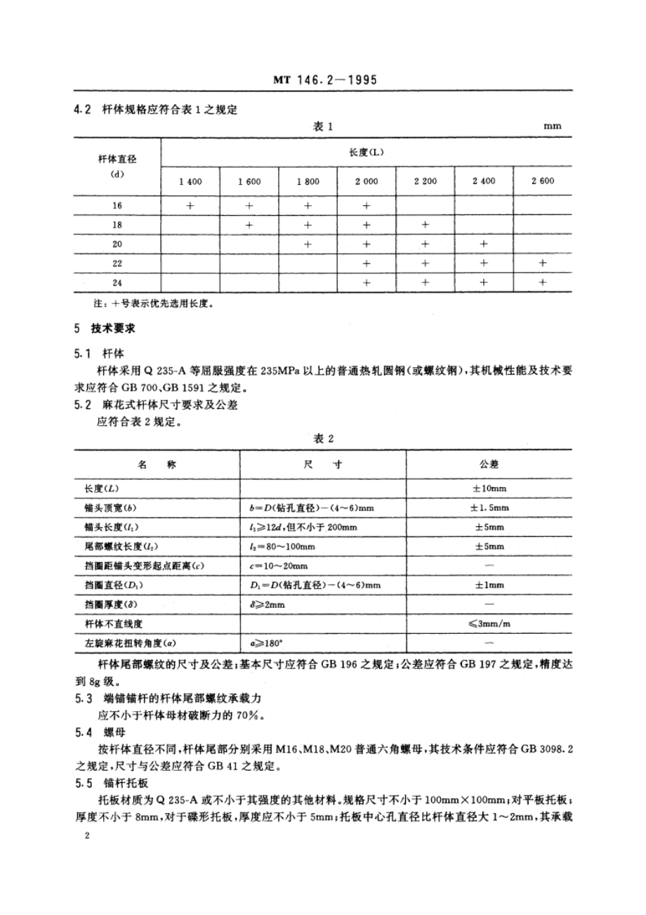 树脂锚杆 金属杆体及其附件 MT 146.2-1995.pdf_第3页