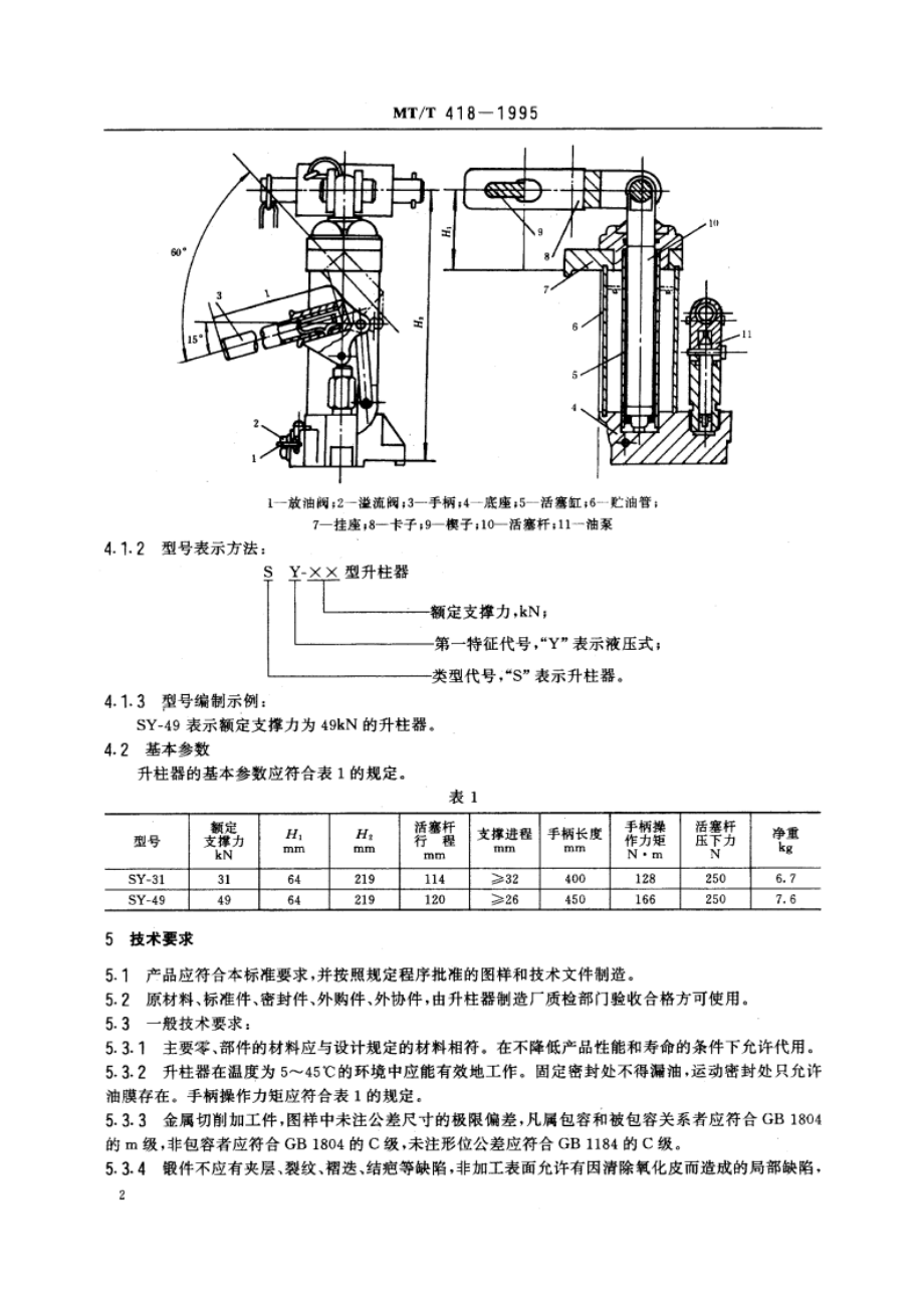 液压升柱器 MTT 418-1995.pdf_第3页