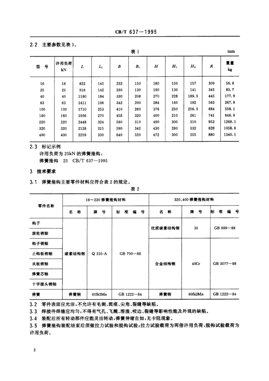 弹簧拖钩 CBT 637-1995.pdf_第3页