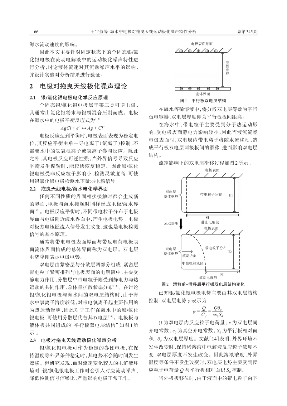 海水中电极对拖曳天线运动极化噪声特性分析_王宇航.pdf_第2页