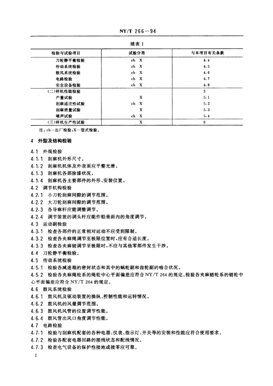 刮麻机产品验收规则 NYT 266-1994.pdf_第3页