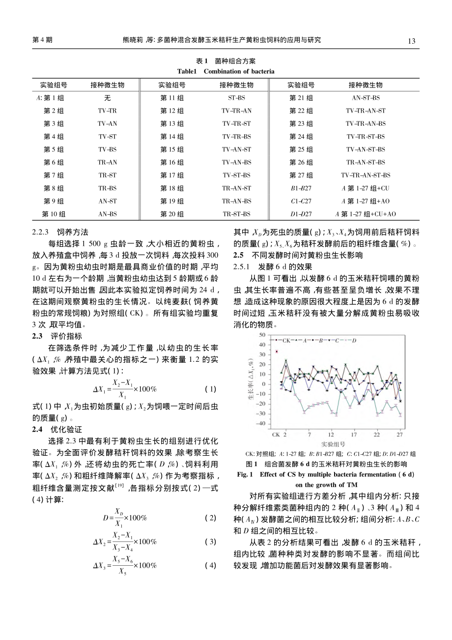 多菌种混合发酵玉米秸秆生产黄粉虫饲料的应用与研究_熊晓莉.pdf_第3页