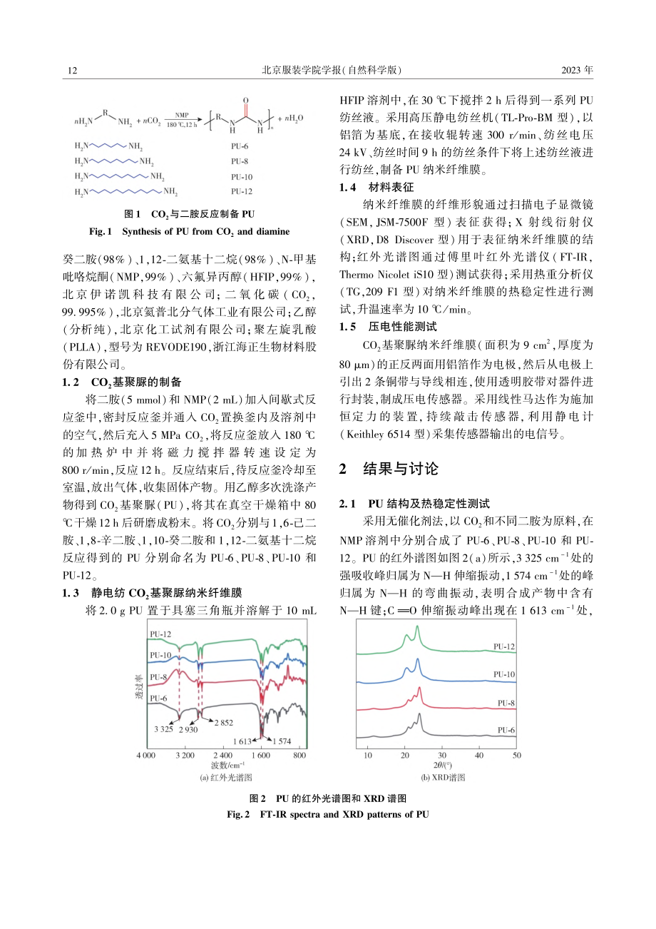 CO_2基聚脲纳米纤维膜的压电性能研究_孟艺然.pdf_第2页