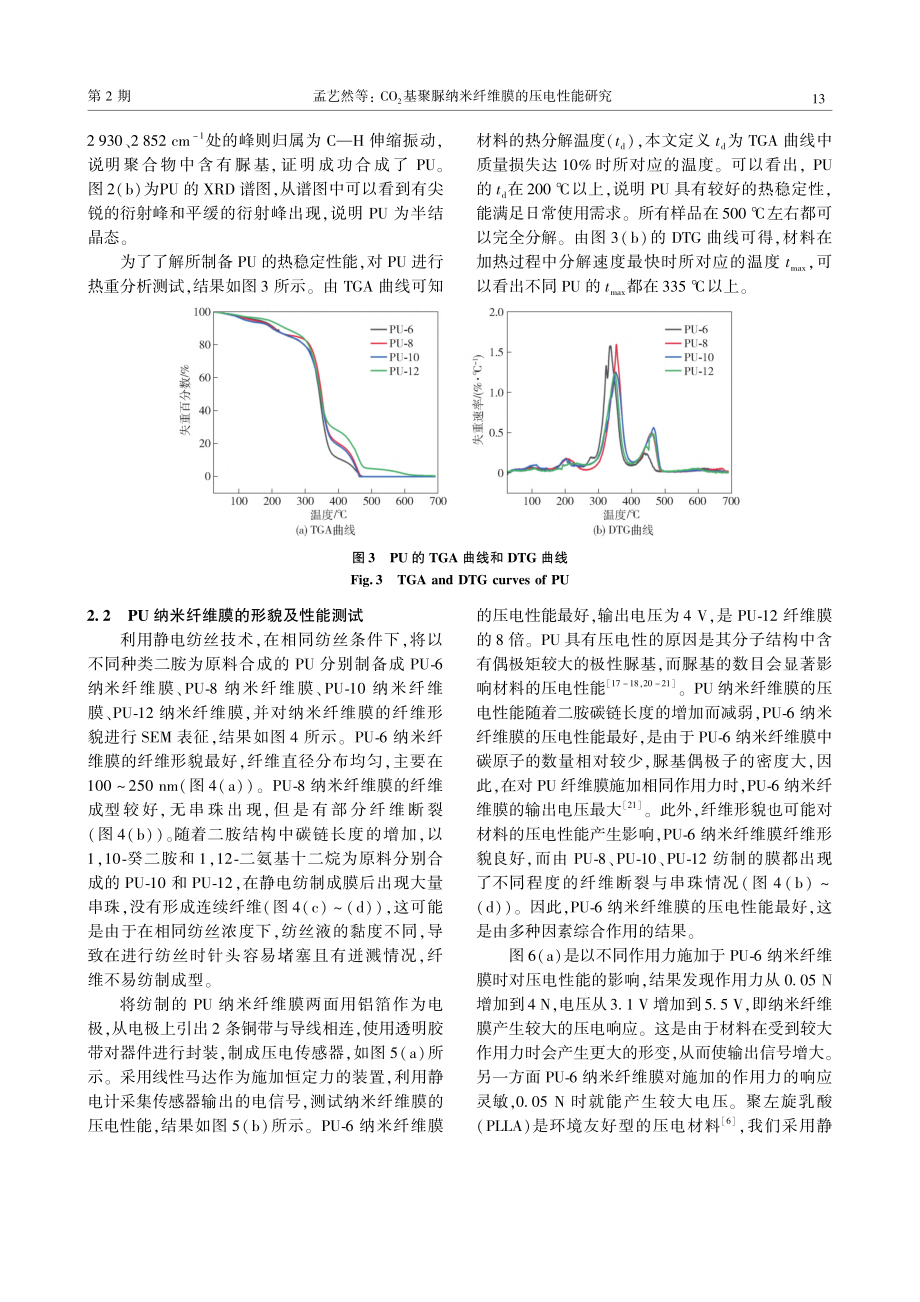 CO_2基聚脲纳米纤维膜的压电性能研究_孟艺然.pdf_第3页