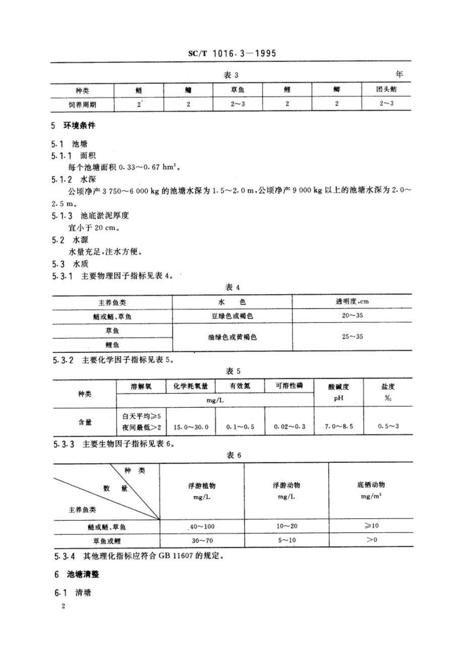 中国池塘养鱼技术规范 西北地区食用鱼饲养技术 SCT 1016.3-1995.pdf_第3页