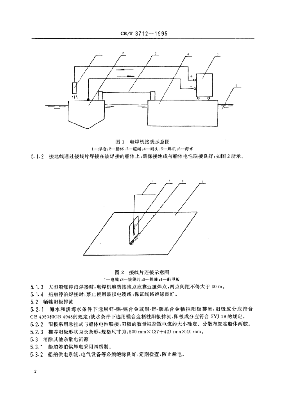 船体杂散电流腐蚀的防护方法 CBT 3712-1995.pdf_第3页