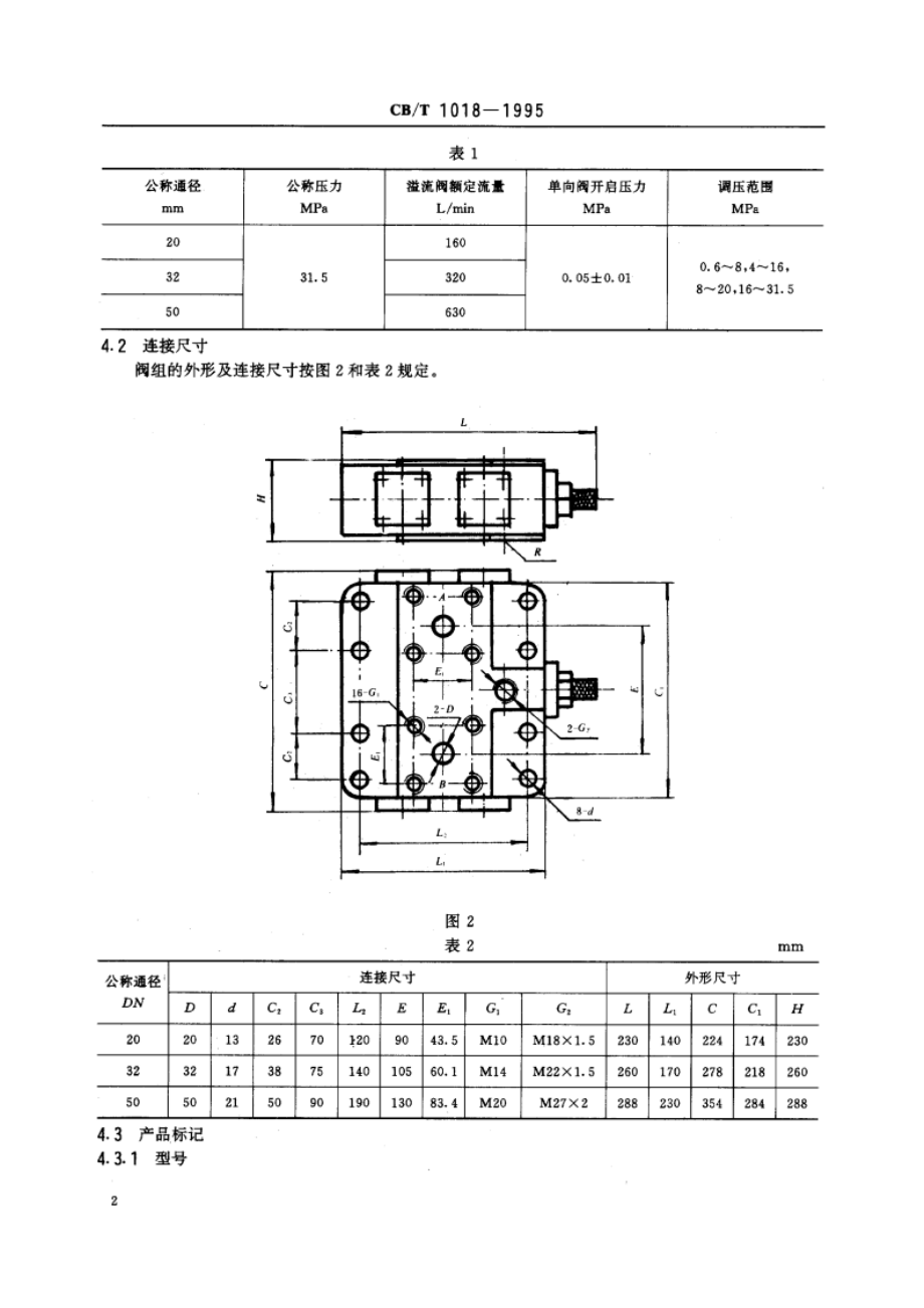 船用双向溢流阀组 CBT 1018-1995.pdf_第3页