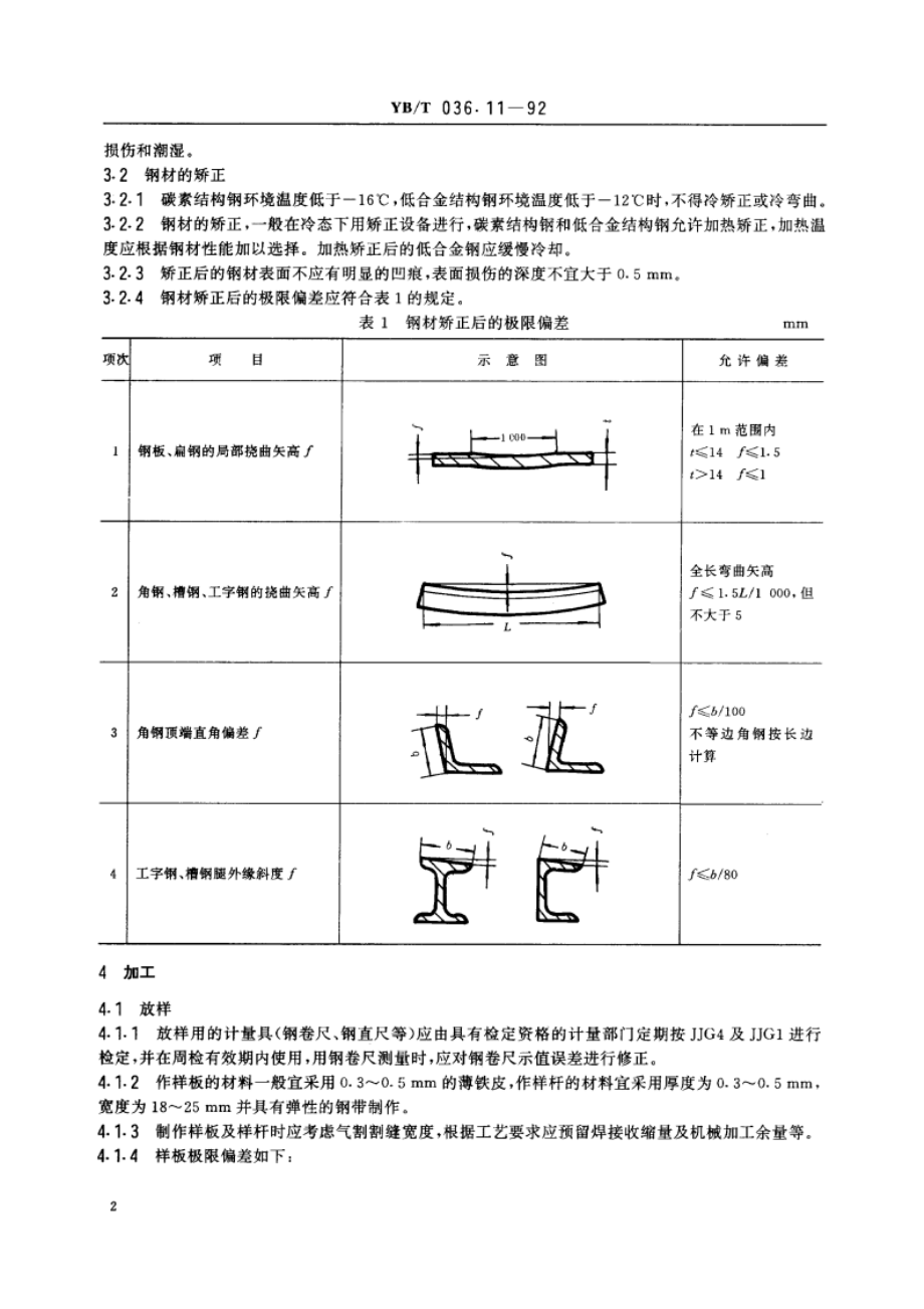 冶金设备制造通用技术条件焊接件 YBT 036.11-1992.pdf_第3页