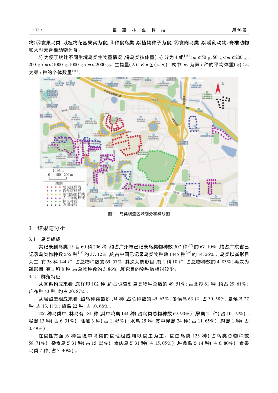 华南农业大学校园鸟类多样性分析_佟富春.pdf_第3页