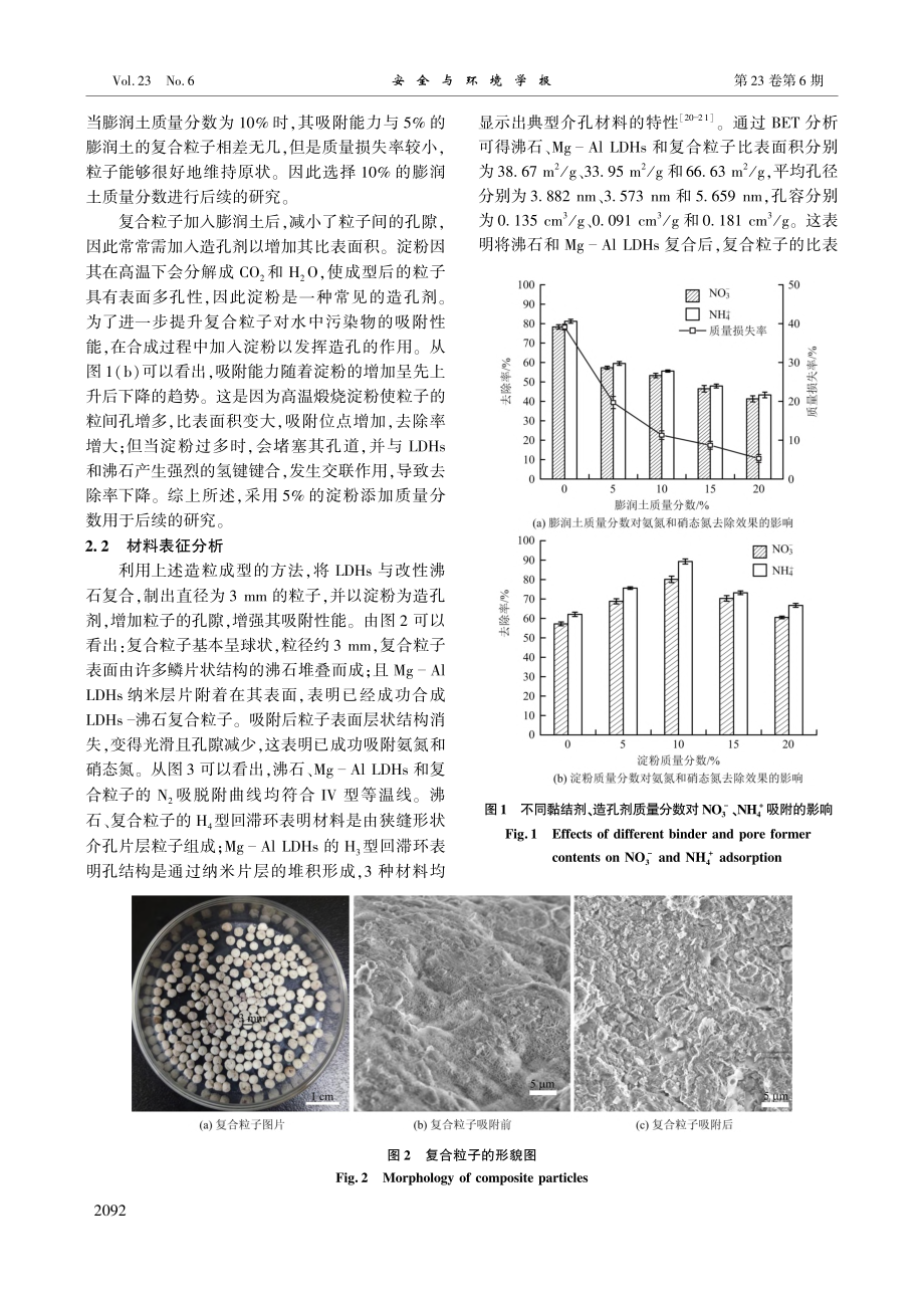 LDHs_沸石复合材料造粒...效去除水中氨氮和硝态氮研究_裴炎炎.pdf_第3页