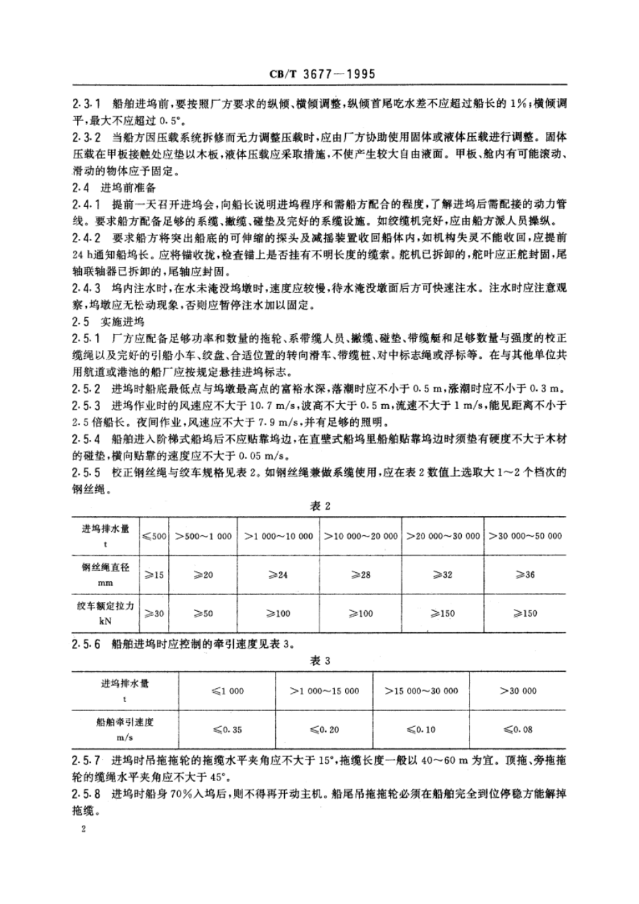 船舶进出干船坞技术要求 CBT 3677-1995.pdf_第3页