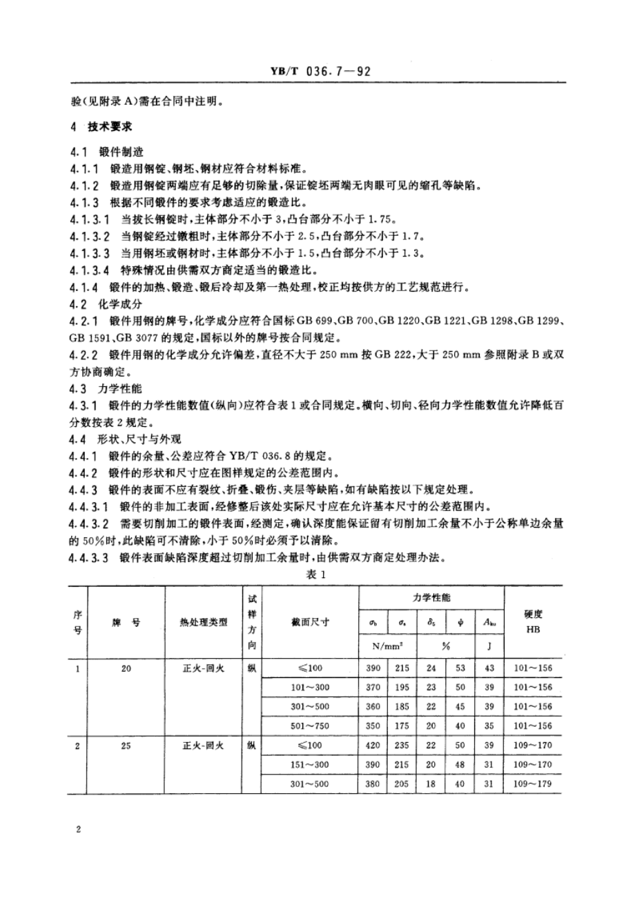 冶金设备制造通用技术条件锻件 YBT 036.7-1992.pdf_第3页