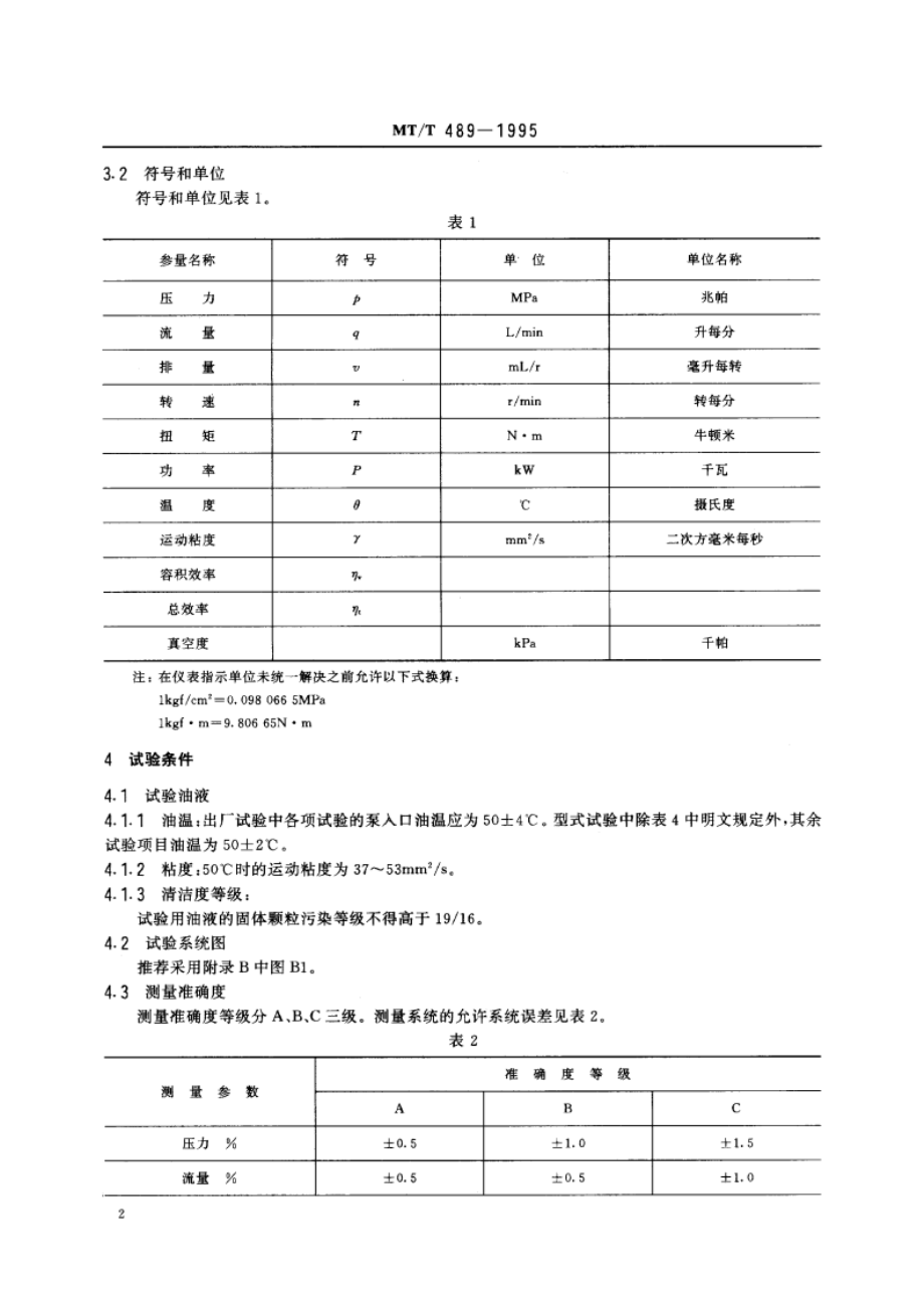 矿用液压轴向柱塞泵试验方法 MTT 489-1995.pdf_第3页