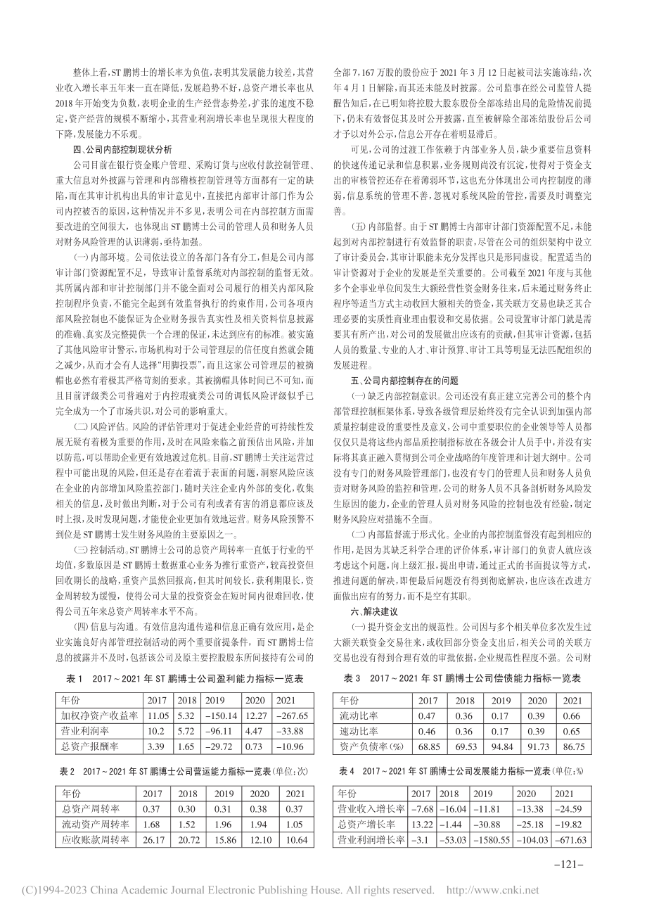 ST鹏博士内部控制案例分析_闫曌.pdf_第2页