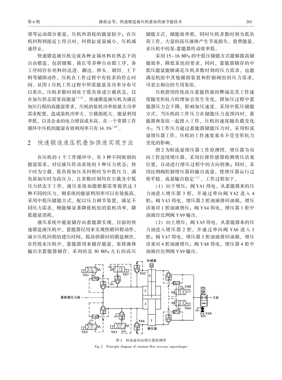 快速锻造液压机叠加供液节能技术_陈柏金.pdf_第3页