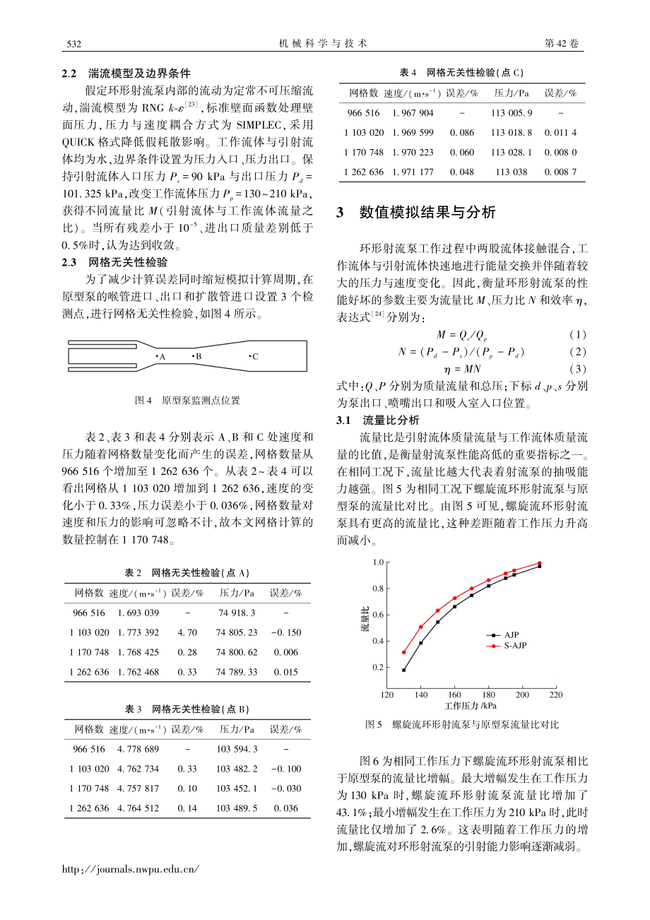 螺旋流对环形射流泵性能影响的数值模拟_董景明.pdf_第3页