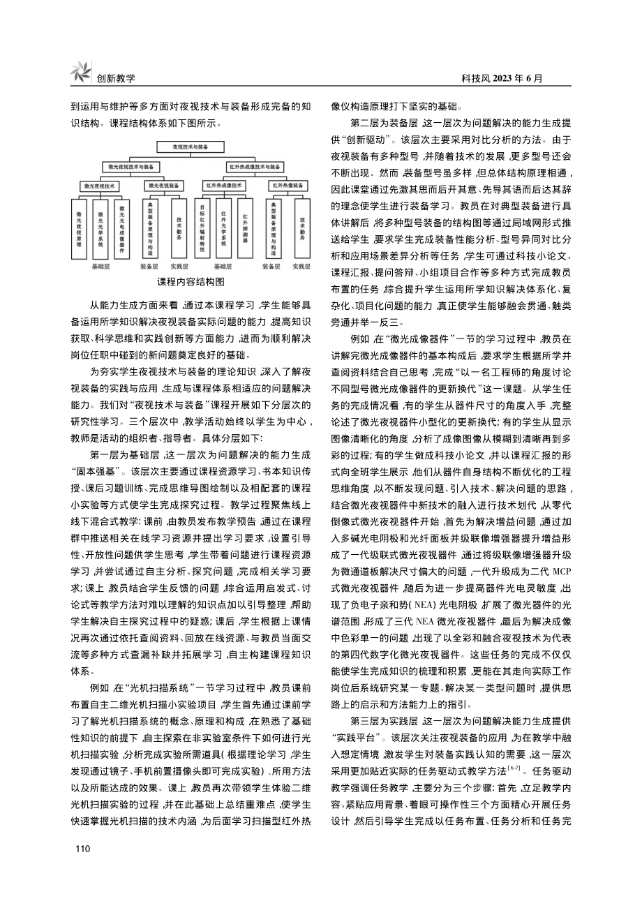 军校课堂中开展分层次研究性...“夜视技术与装备”课程为例_华文深.pdf_第2页