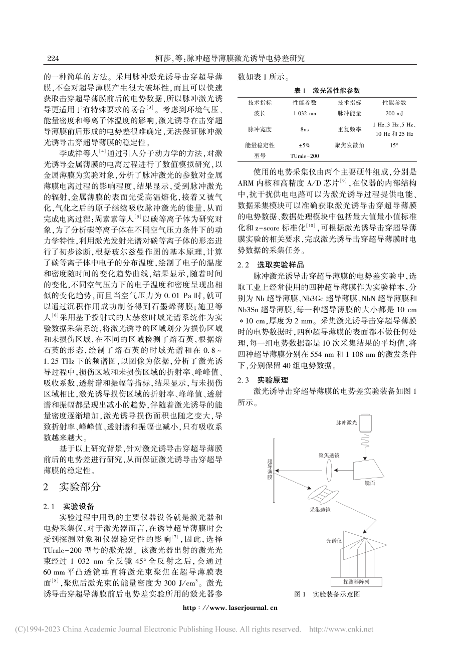 脉冲超导薄膜激光诱导电势差研究_柯莎.pdf_第2页