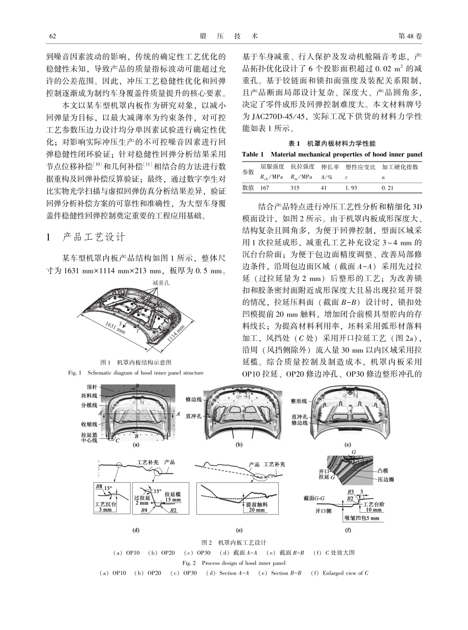 基于Autoform的机罩...板稳健性工艺优化与回弹补偿_冉奥阳.pdf_第2页