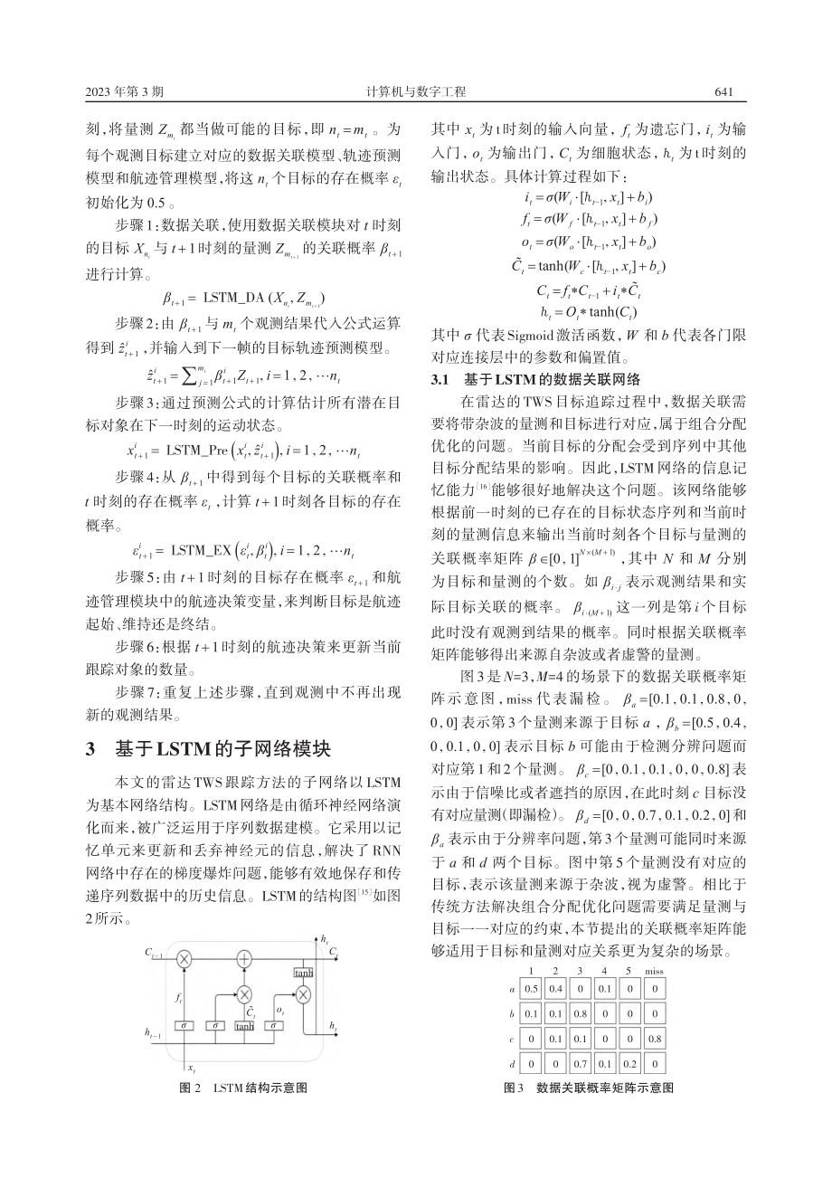 基于LSTM子网络聚合的雷达TWS跟踪_唐知行.pdf_第3页