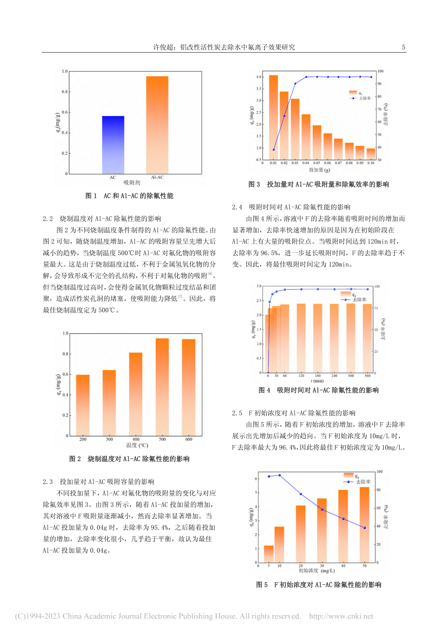 铝改性活性炭去除水中氟离子效果研究_许俊超.pdf_第2页