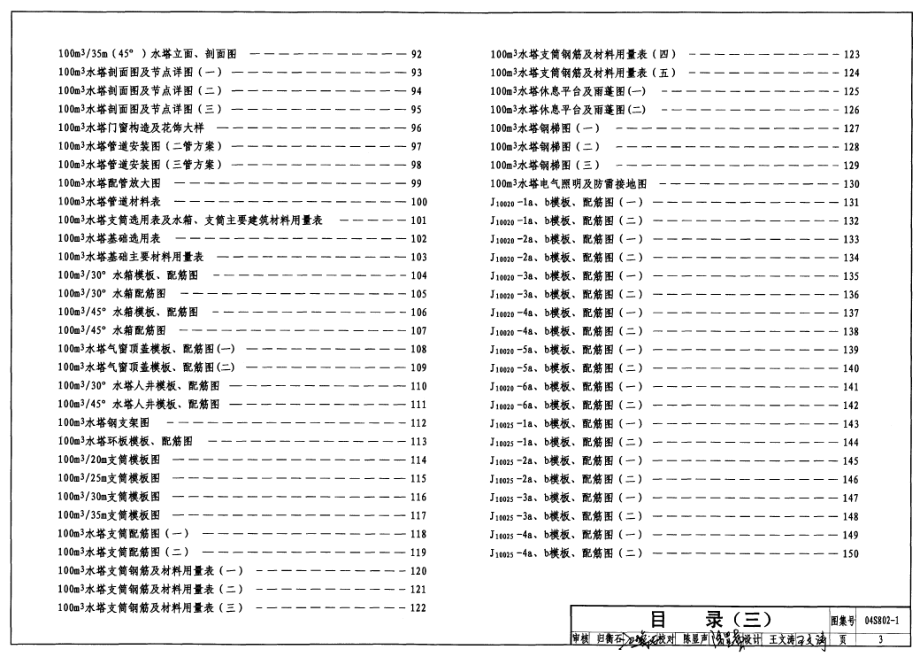 04S802-1 钢筋混凝土倒锥壳不保温水塔(50m3、100m3).pdf_第3页