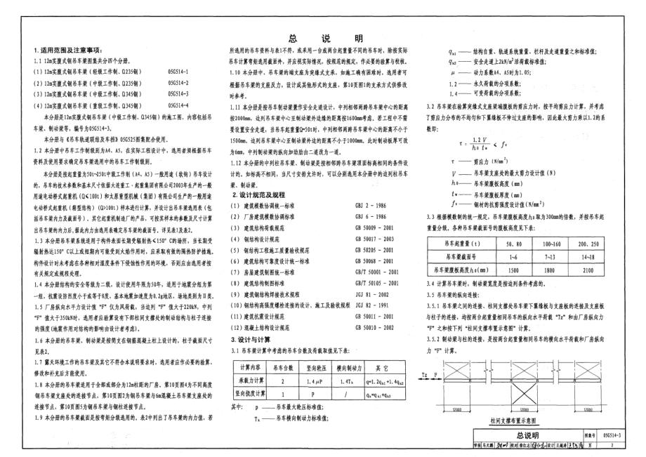 05G514-3 12m实腹式钢吊车梁(中级工作制 A4 A5 Q345钢).pdf_第2页