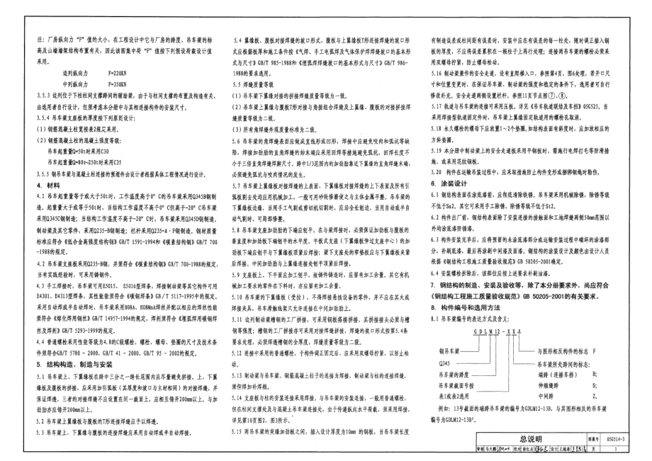 05G514-3 12m实腹式钢吊车梁(中级工作制 A4 A5 Q345钢).pdf_第3页