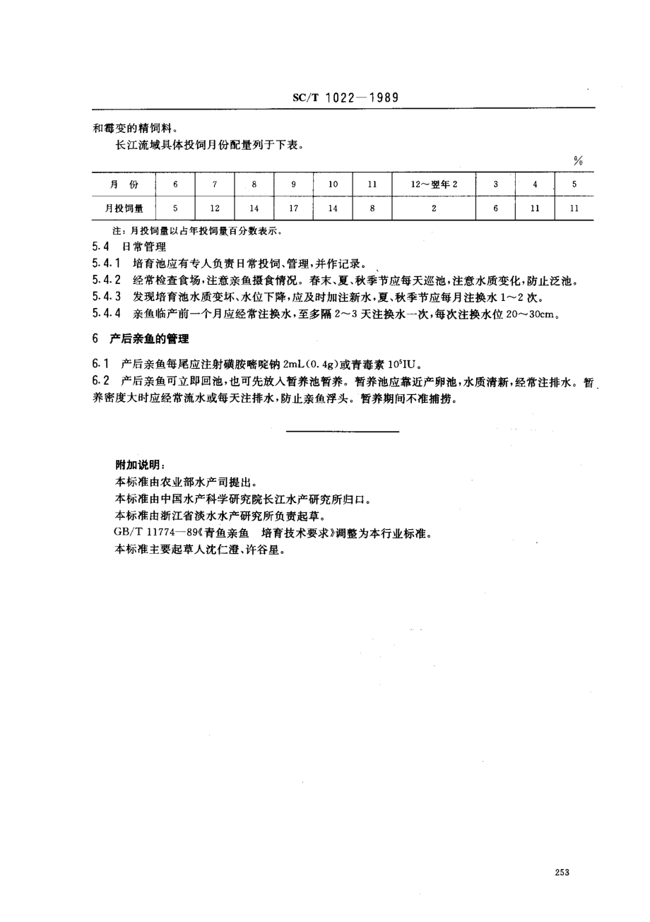 SCT 1022-1989 青鱼亲鱼培育技术要求.pdf_第2页