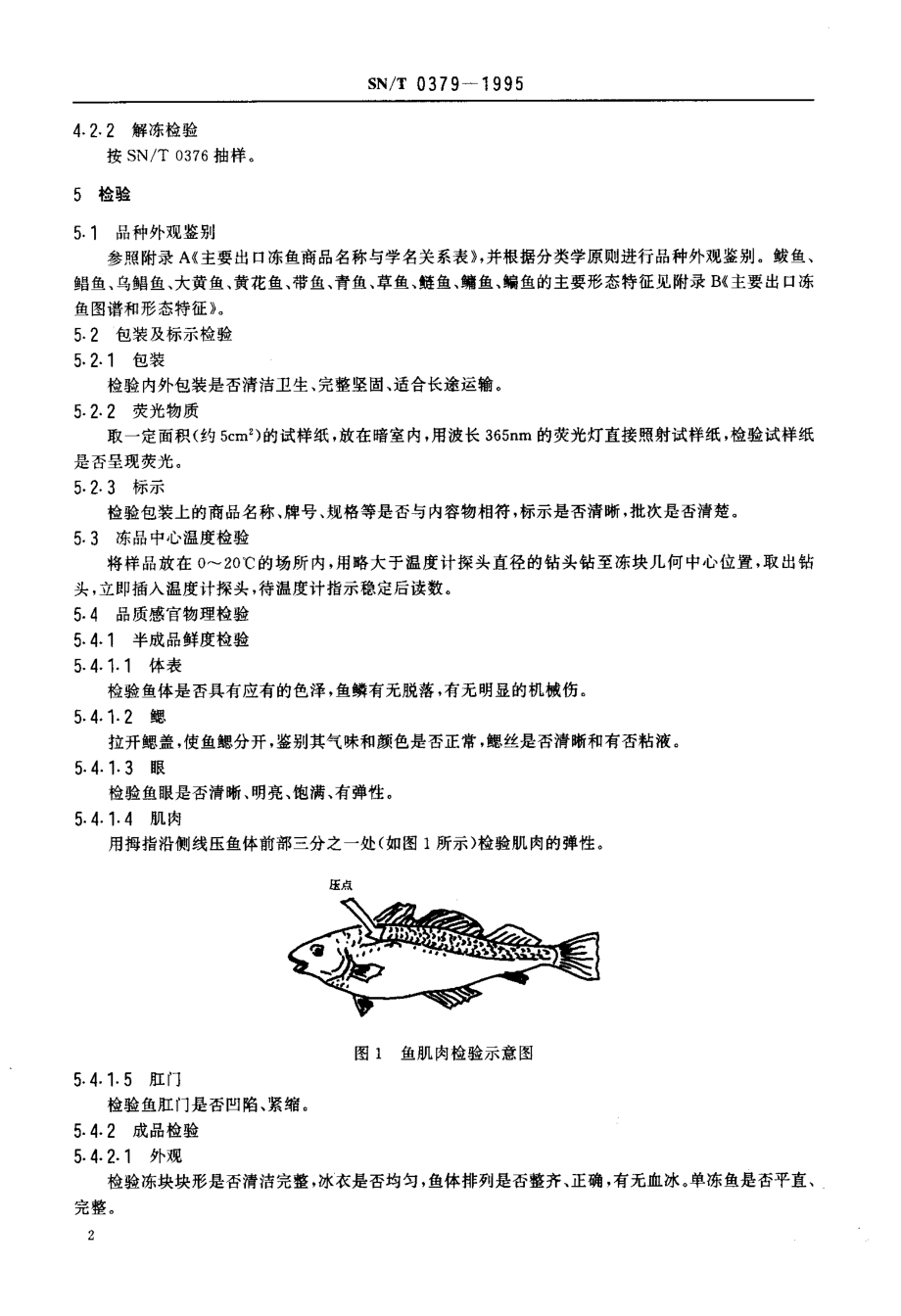 SNT 0379-1995 出口冻鱼检验规程.pdf_第3页