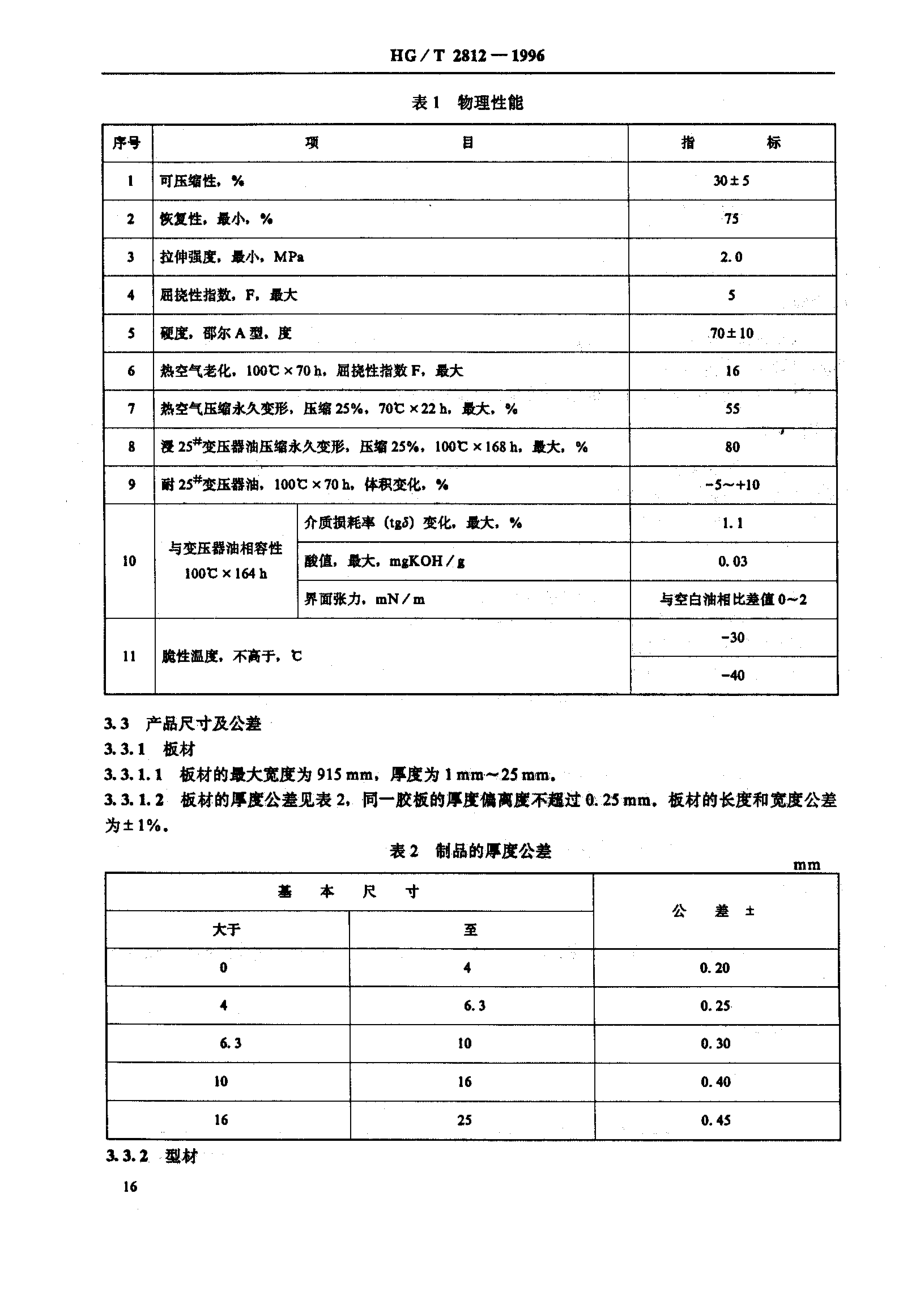 HGT 2812-1996 软木橡胶密封制品.第1部分 变压器及高压电器类用.pdf_第3页